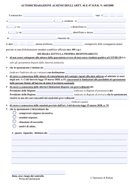 Autocertificazione, cosa cambia
