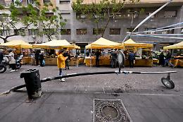 Palo su gazebo Coldiretti, tragedia sfiorata a via Cervantes