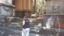 Galleria Principe di Napoli, al via la sanificazione dei porticati 