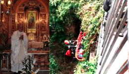 Il "miracolo" della Madonna di Pozzano: Sacerdote fa un volo da 9 metri e si salva