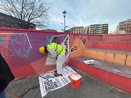 Rimosse le scritte dal murale dedicato alla piccola Noemi