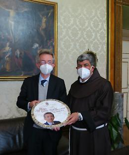 Manfredi incontra il Custode della Terra Santa padre Ibrahim Faltas