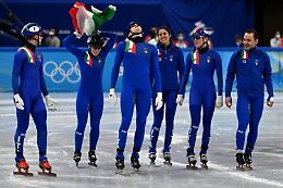 Pechino 2022, short track: Italia argento nella staffetta mista