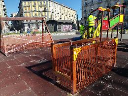 Piazza Nazionale, vandalizzate le giostrine