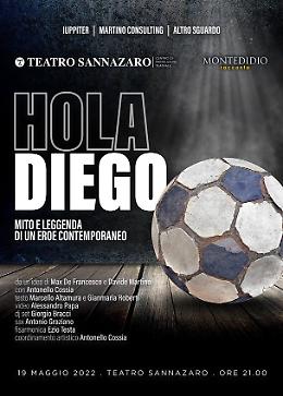 “Hola Diego”, uno spettacolo di epica sportiva al Sannazaro nell'ambito della manifestazione “Montedidio racconta”