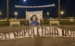 Striscione choc nel Casertano, foto Anna Frank con maglia azzurra