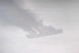 «Nave russa Makarov colpita», il video che fa discutere