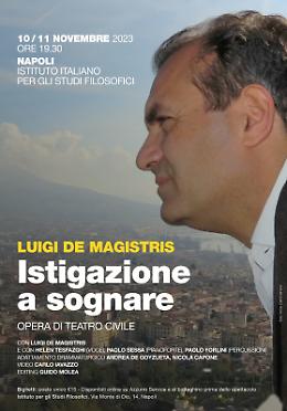 De Magistris esordio in teatro: «Istigazione a sognare», un racconto dell’ intreccio tra mafie e politica