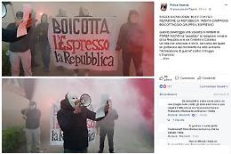 Fumogeni e maschere: blitz di Forza Nuova a "Repubblica"