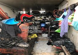 Maxisequestro di rifiuti stoccati in container