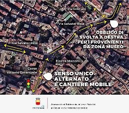 Corso Vittorio Emanuele, cantiere a piazza Mazzini: ecco cosa cambia