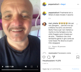 Peppe Iodice: «A Milano è stato trovato il vaccino, è lo spritz!»/VIDEO