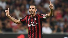 Milan, contro il Napoli non ci sarà lo squalificato Bonucci