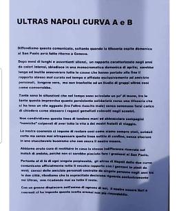  Clamoroso, rotto lo storico gemellaggio col Genoa. Comunicato ufficiale 'Ultras Curva A e B'