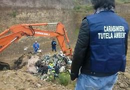 Caserta, scoperta discarica di rifiuti interrati