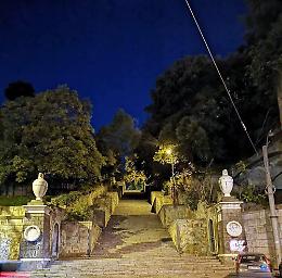 Napoli, nuova illuminazione per i giardini della Principessa Jolanda