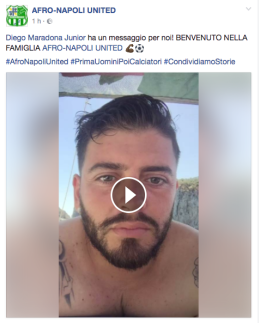 Maradona jr giocherà con l'Afro Napoli United