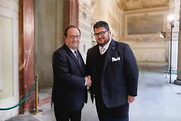 L’ex presidente francese François Hollande ad un convegno a Firenze 