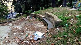 Giardini della principessa Iolanda sommersi dai rifiuti