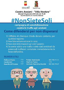 Truffe agli anziani, via alla campagna di sensibilizzazione
