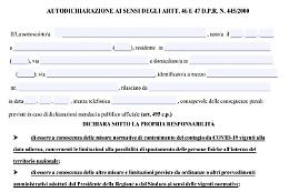 Autocertificazione marzo 2021, tutte le informazioni in merito