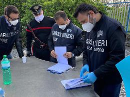 Tutela del lavoro, controlli dei carabinieri: sanzioni per tre imprenditori