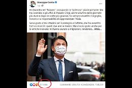 Conte da record, oltre 1 milione di like per l'addio su Facebook