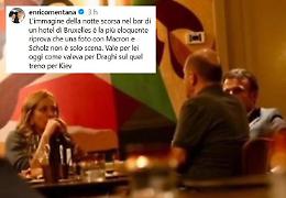 Incontro Meloni-Macron-Scholz, Mentana pubblica la foto: «Non è solo scena, come per Draghi»