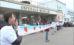 Bimbi trapiantati, protesta al Monaldi