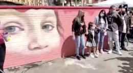 A Napoli un murale per Noemi, ferita in una sparatoria