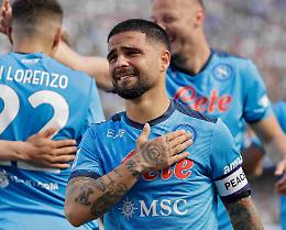 Napoli-Genoa 3-0, Insigne saluta con gol e lacrime