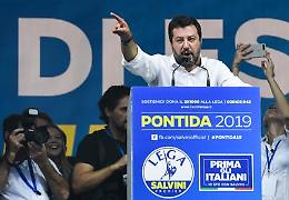 Salvini a Pontida: «Questa è l'Italia che vincerà»
