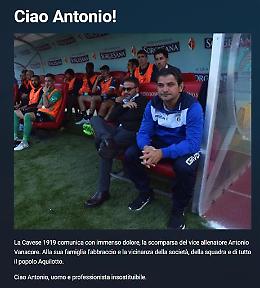 Covid, morto a 45 anni il vice allenatore della Cavese