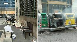 Dà fuoco ai cassonetti dei rifiuti in centro: arrestato 43enne