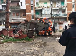 Nei giardinetti pubblici le cucce dei pitbull da combattimento 