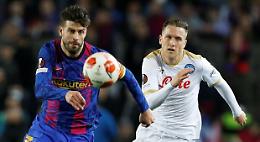 Europa League: Barcellona-Napoli 1-1, Ferran Torres risponde a Zielinski
