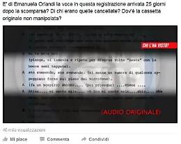"Chi l'ha visto" e l'audio choc: «È la voce di Emanuela Orlandi?»