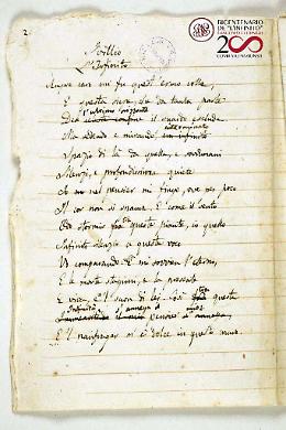 Autografi di Leopardi online sul sito della Biblioteca nazionale di Napoli