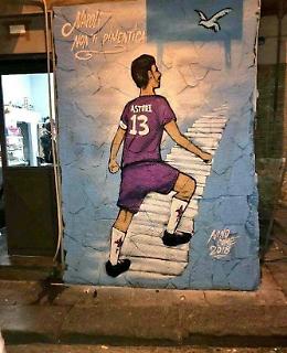Astori, spunta il murales ai Quartieri Spagnoli