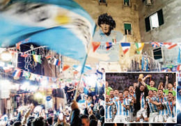 Argentina campione nel nome di Diego, festa a Napoli