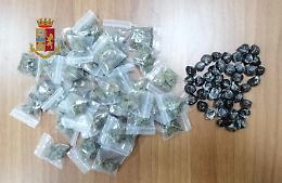 Hashish nascosto tra le siepi a Secondigliano