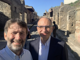 Letta e Franceschini a Pompei: «Scavi modello di spesa dei fondi europei»