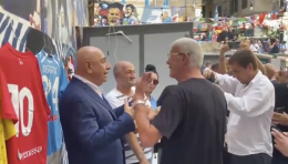 Napoli-Monza, Galliani in visita al murale di Maradona ai Quartieri