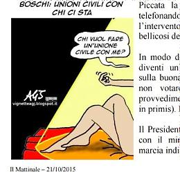 «Chi vuol fare un'unione civile con me?», bufera per la vignetta di Forza Italia sulla Boschi
