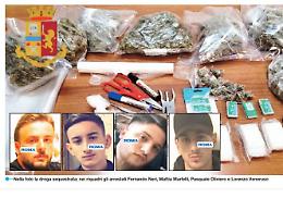 Droga no stop, cinque arresti