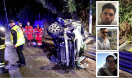 Tragedia nella notte, auto si ribalta e finisce nella scarpata: morti tre giovani studenti