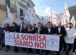 Castello delle cerimonie, corteo dei lavoratori