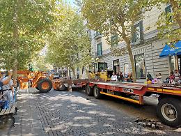 Via Scarlatti, spostata la fontana di Tatafiore