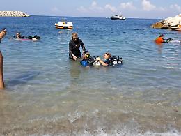 Punta Campanella, primo corso sub per i disabili