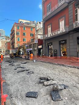 Cantiere in via Arcoleo, un mese di lavori